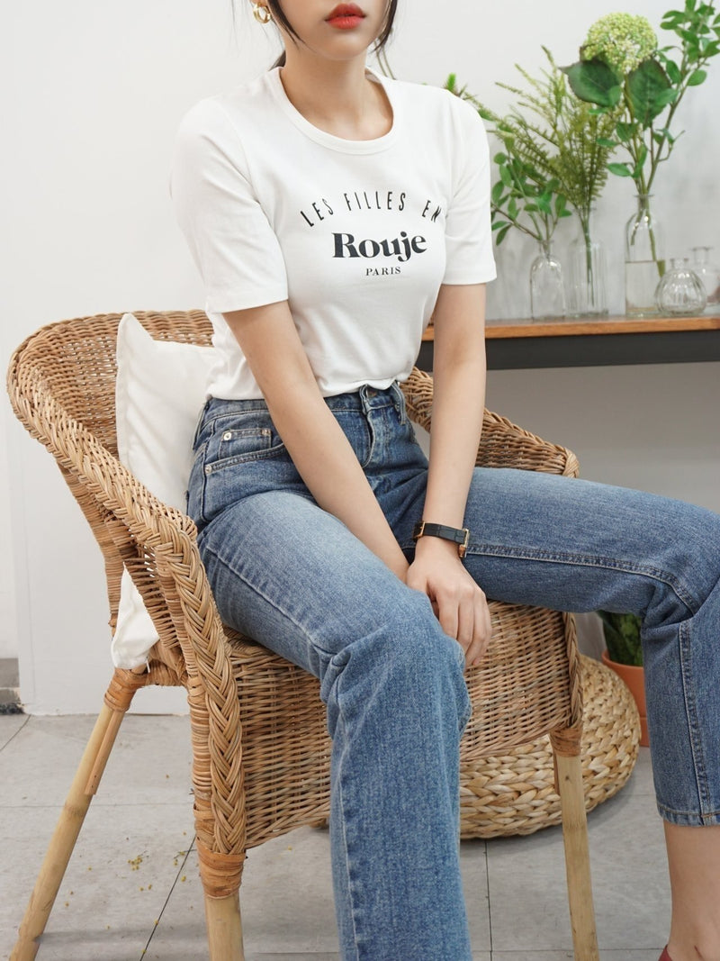 ROUJE PARIS PRINTED COTTON T-SHIRT