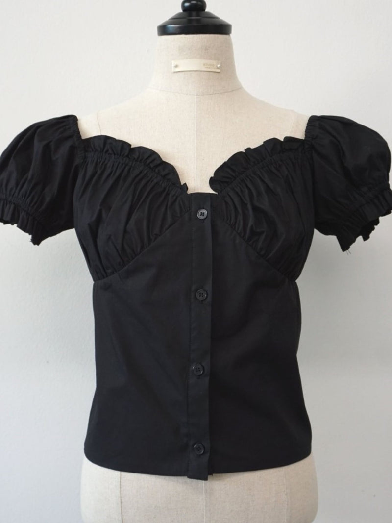 RUCHED BODICE SWEETHEART TOP