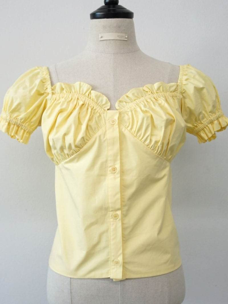 RUCHED BODICE SWEETHEART TOP