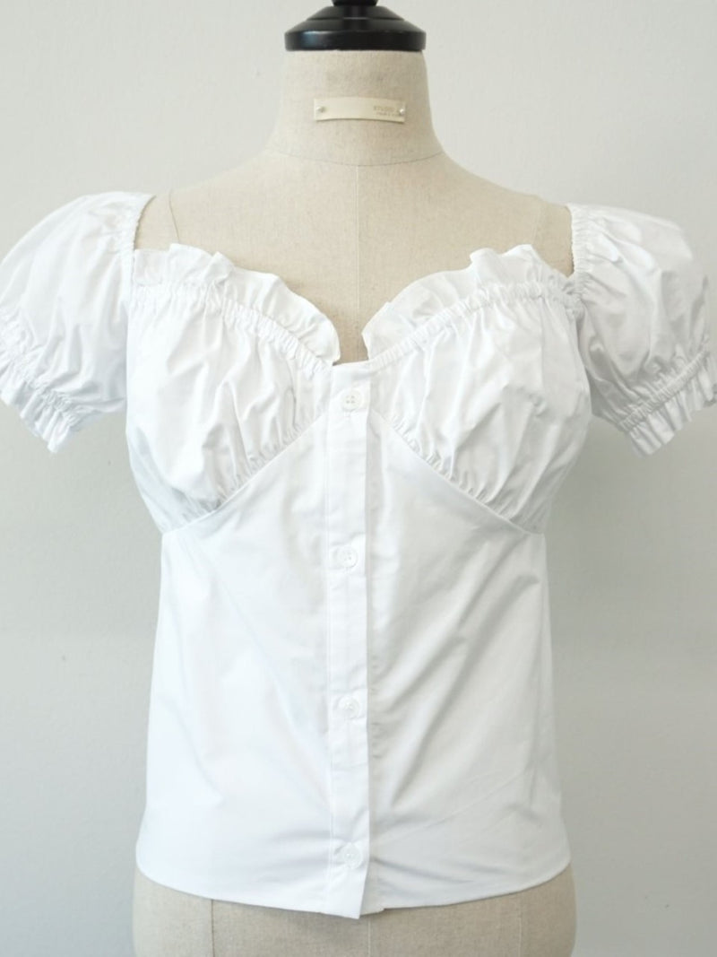 RUCHED BODICE SWEETHEART TOP