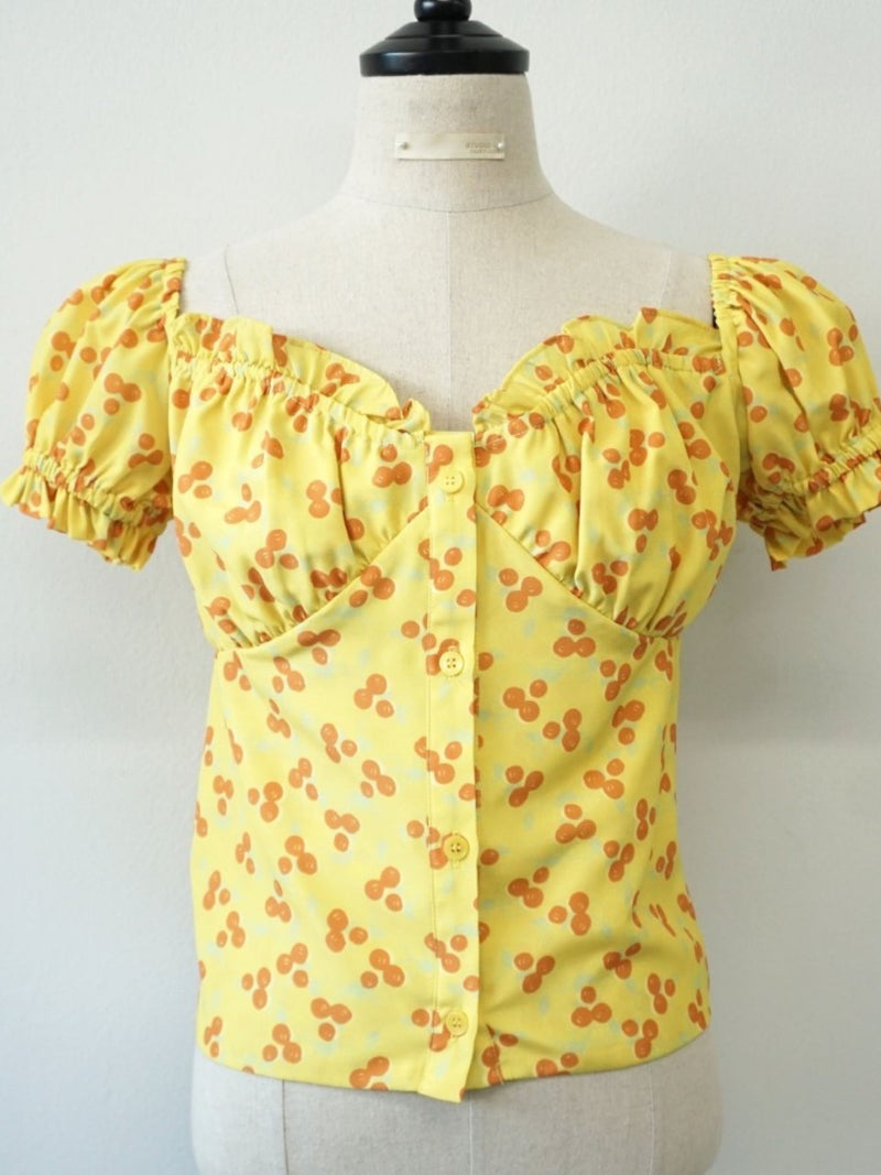 RUCHED BODICE SWEETHEART TOP