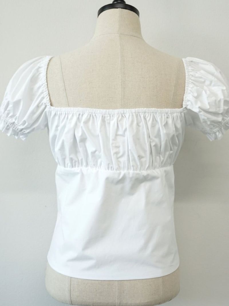 RUCHED BODICE SWEETHEART TOP