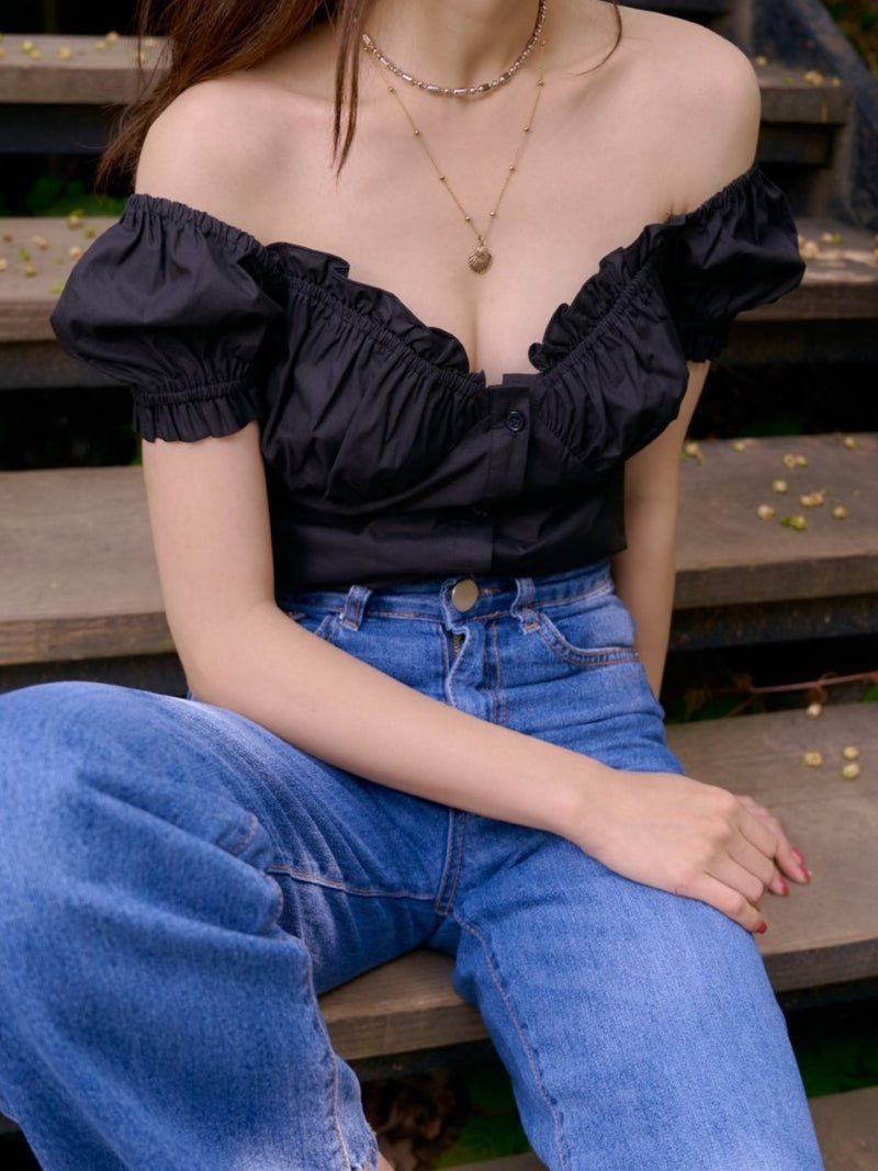 RUCHED BODICE SWEETHEART TOP