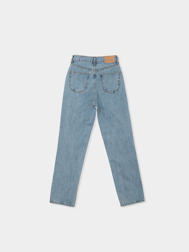 SEMI-WIDE RAW DENIM JEANS