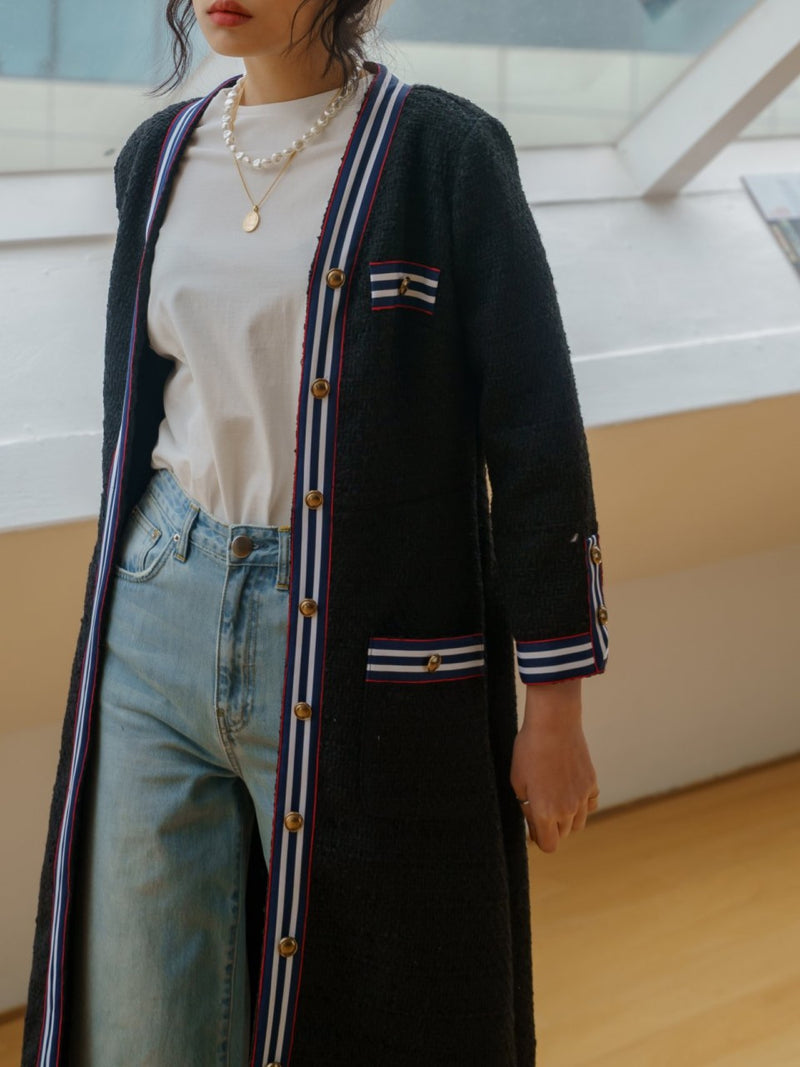 超安い [SMYD Boutique] Sailor Tweed Jacket ロングコート - www