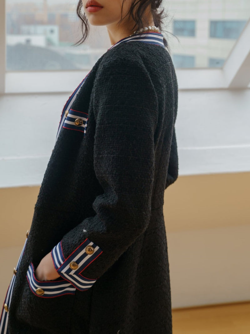 超安い [SMYD Boutique] Sailor Tweed Jacket ロングコート - www