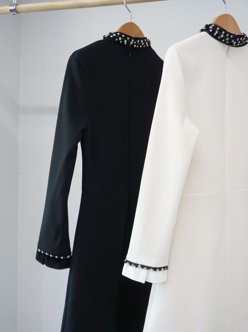 SANDRO VELVET STUD DRESS