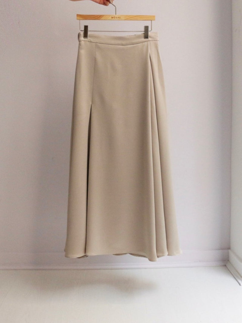 SATIN FLARED BANDED SKIRT