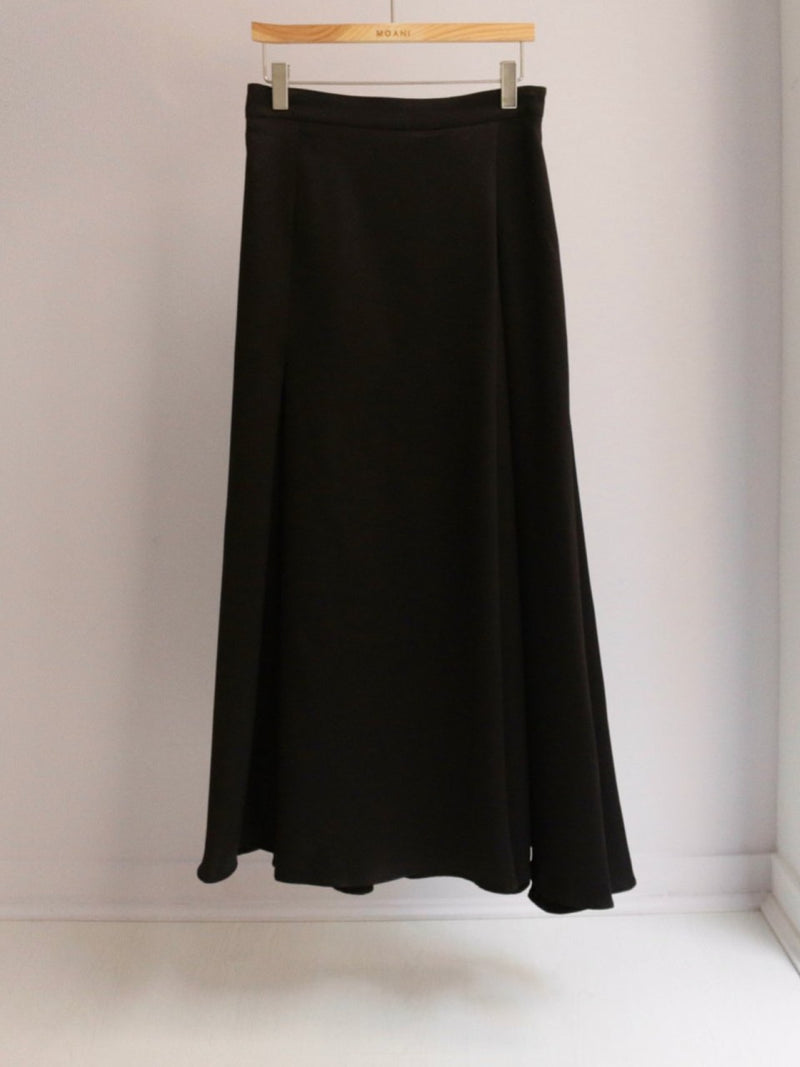 SATIN FLARED BANDED SKIRT
