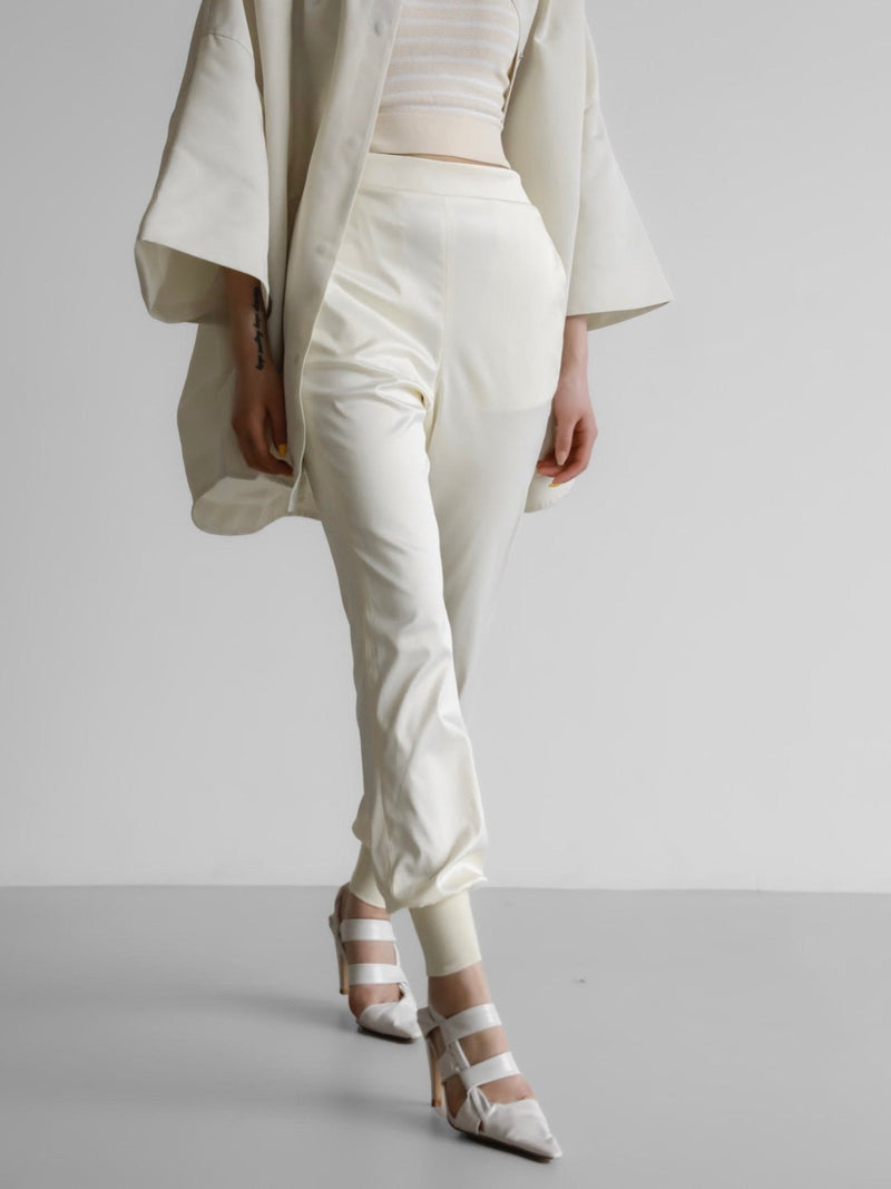 SATIN JOGGER TROUSERS
