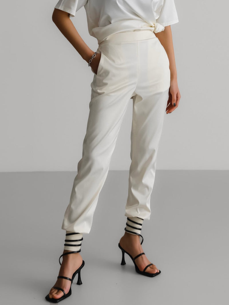 SATIN JOGGER TROUSERS