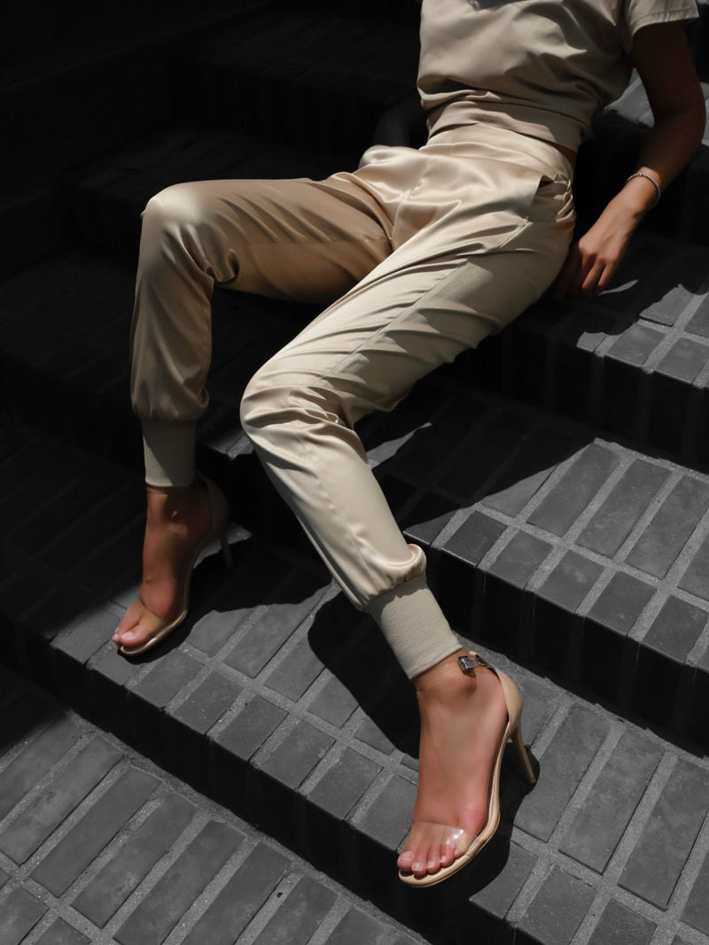 SATIN JOGGER TROUSERS