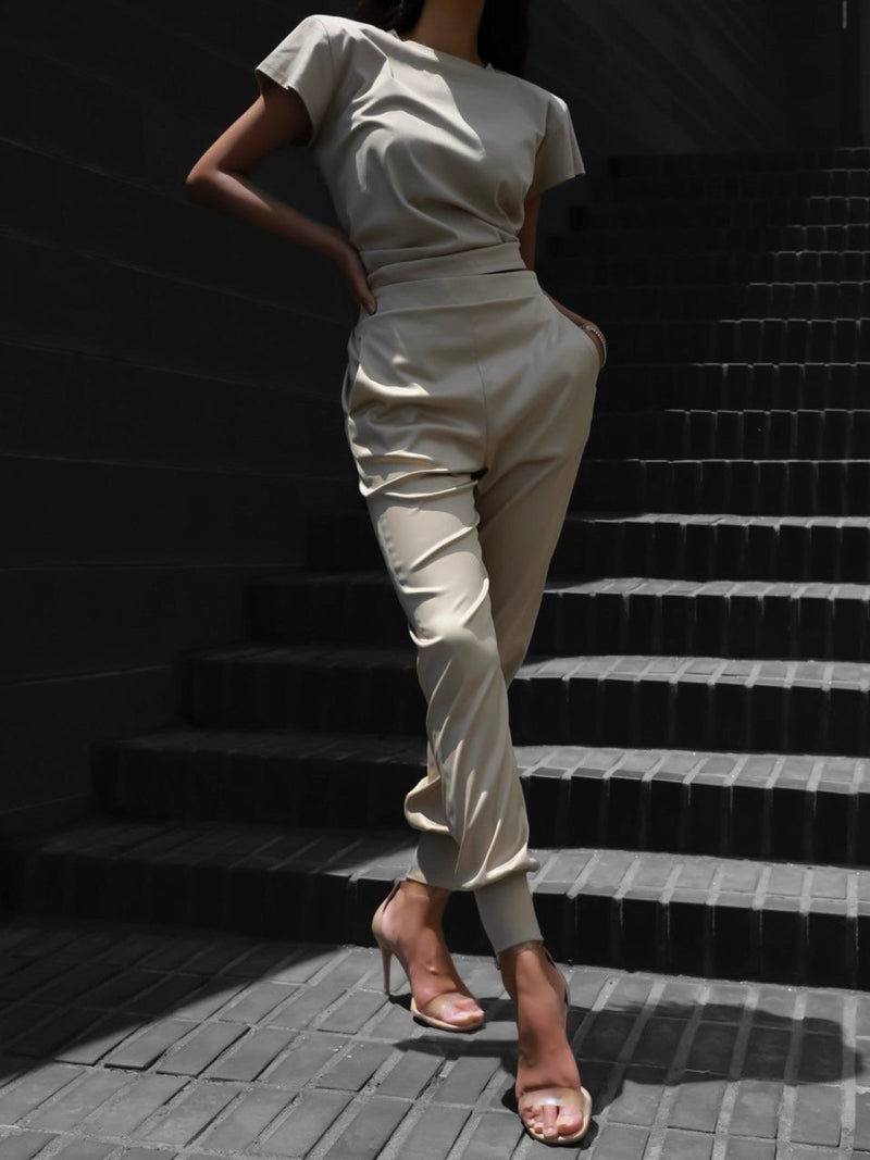 SATIN JOGGER TROUSERS