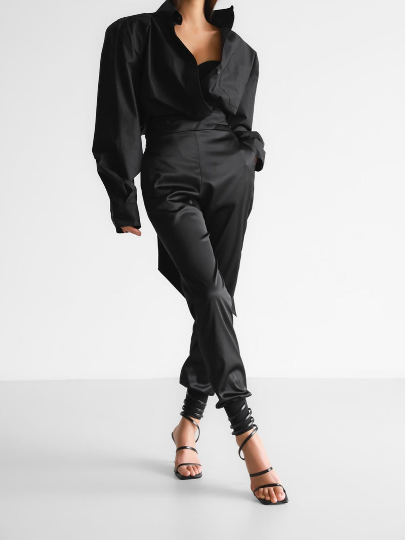SATIN JOGGER TROUSERS