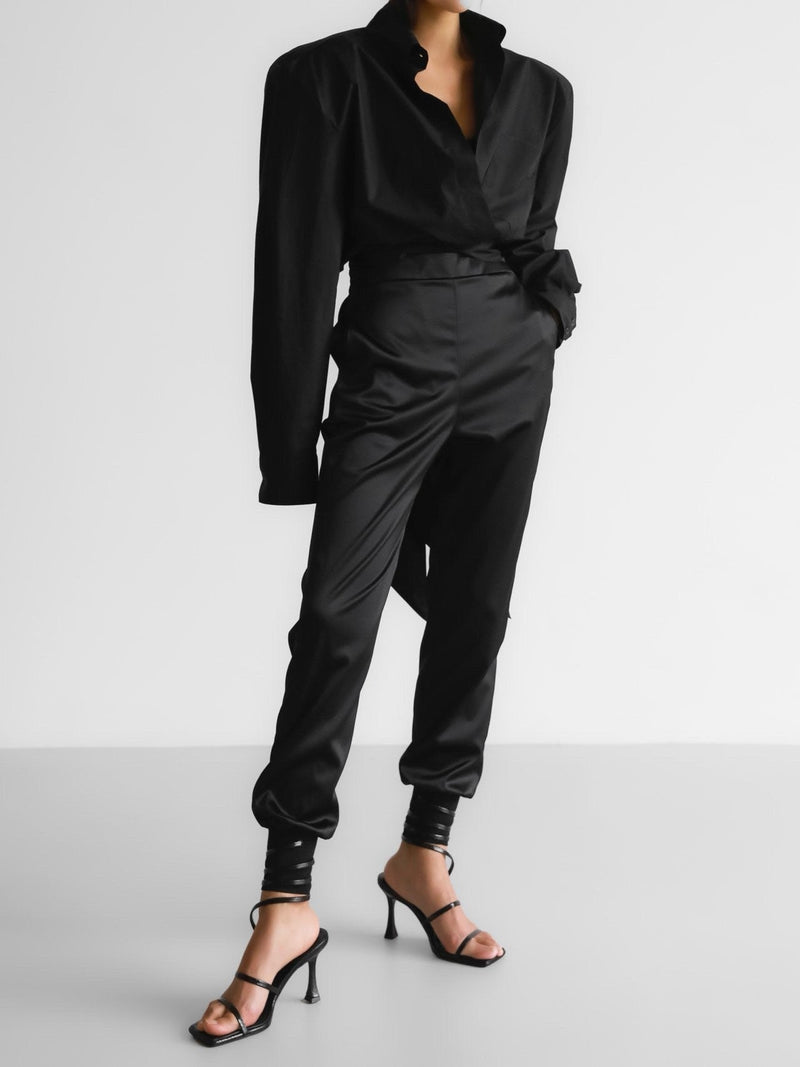 SATIN JOGGER TROUSERS