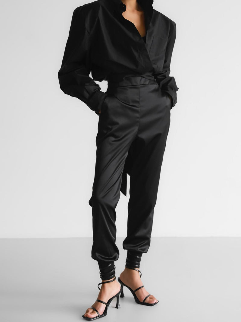 SATIN JOGGER TROUSERS
