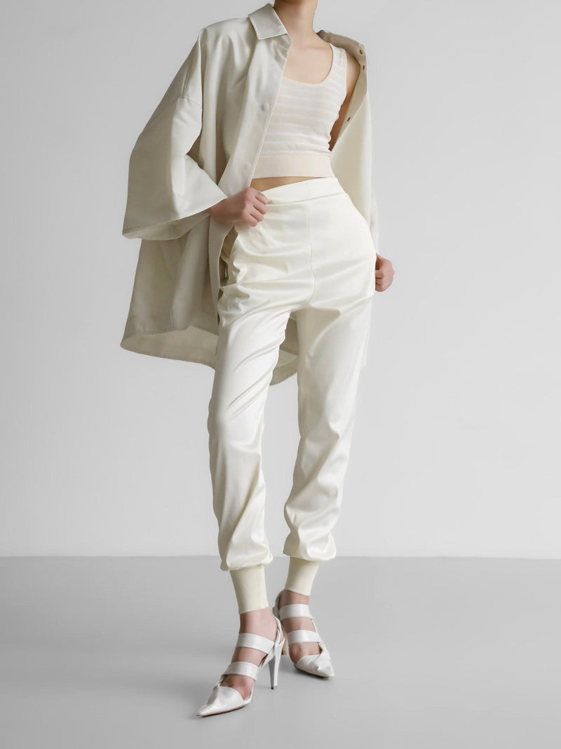 SATIN JOGGER TROUSERS