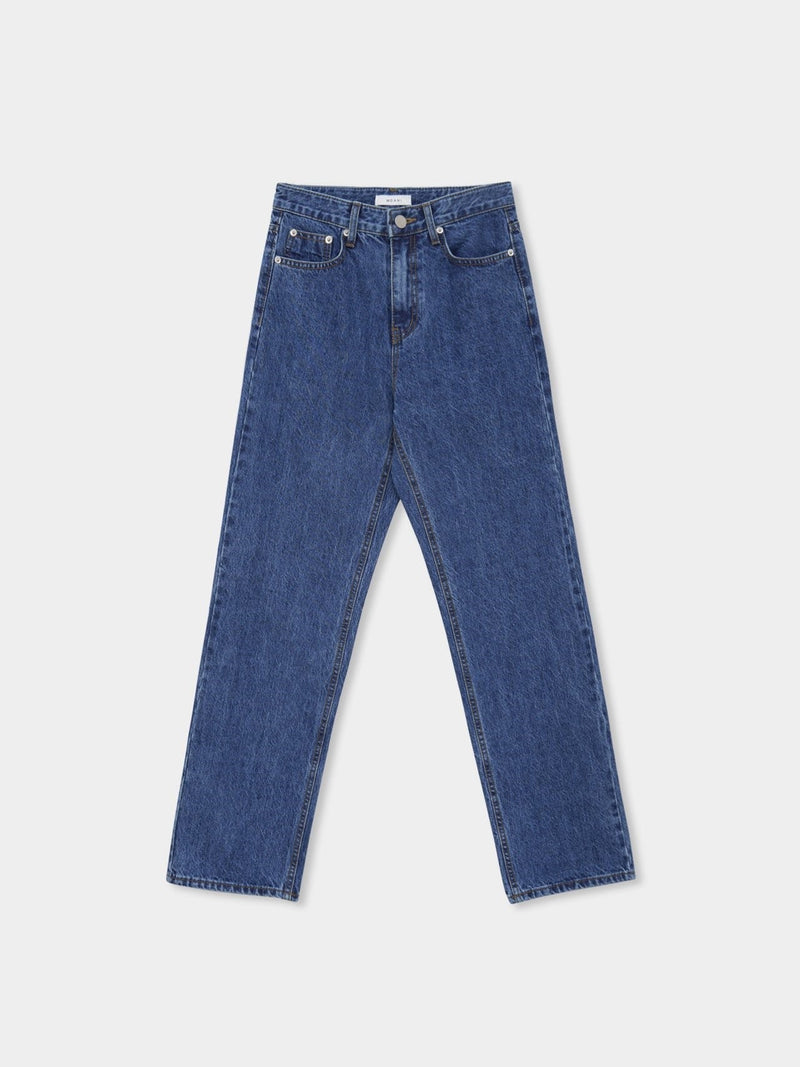 SEMI-WIDE RAW DENIM JEANS