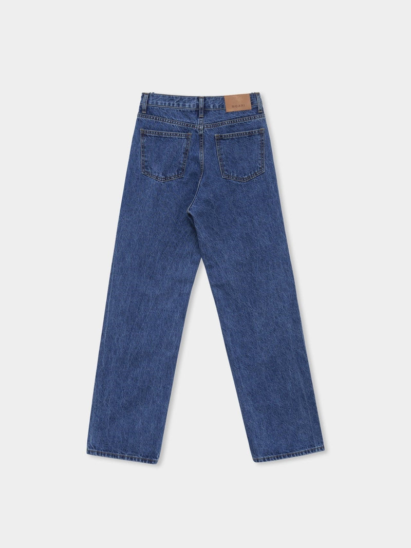 SEMI-WIDE RAW DENIM JEANS