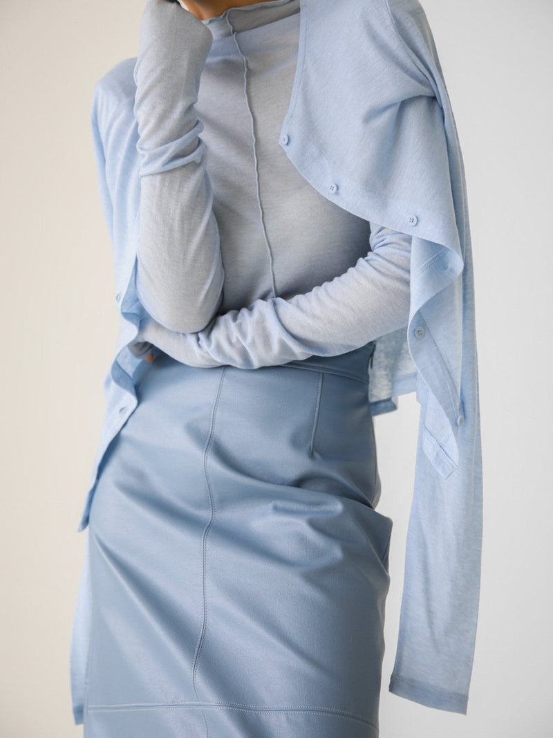 SHEER BUTTON-THROUGH CARDIGAN