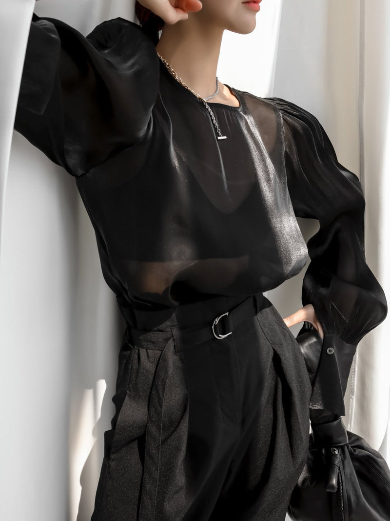 SHEER VOLUME BLOUSE