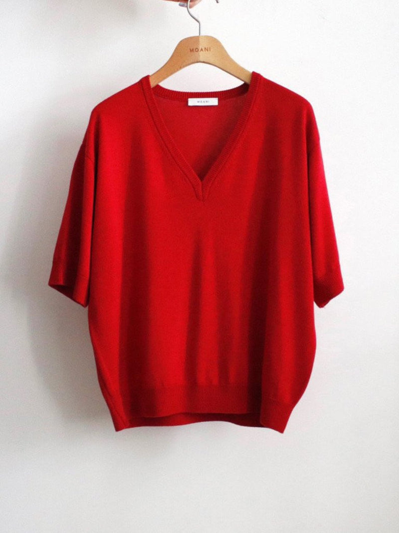 SILK BAMBOO V-NECK KNIT