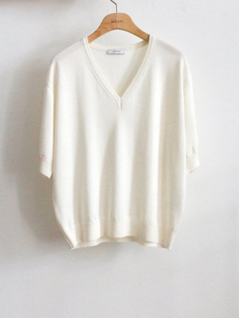 SILK BAMBOO V-NECK KNIT