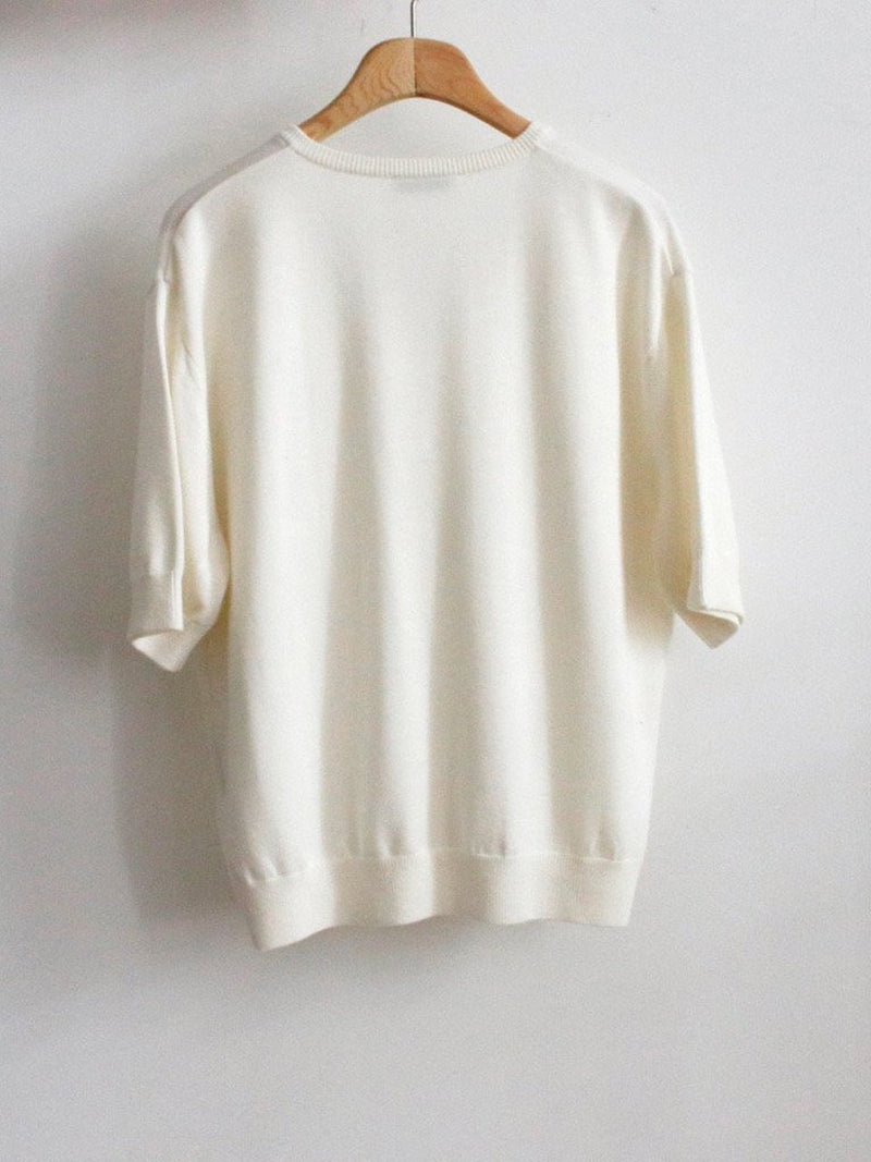 SILK BAMBOO V-NECK KNIT