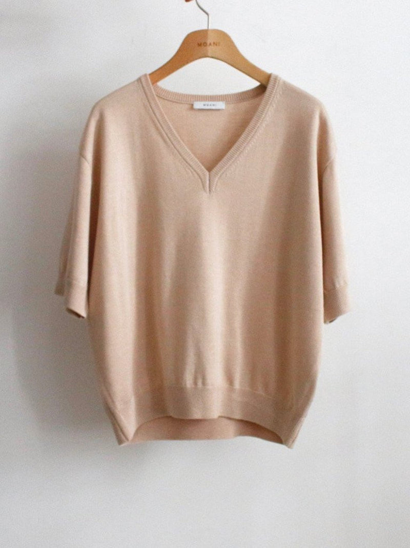 SILK BAMBOO V-NECK KNIT