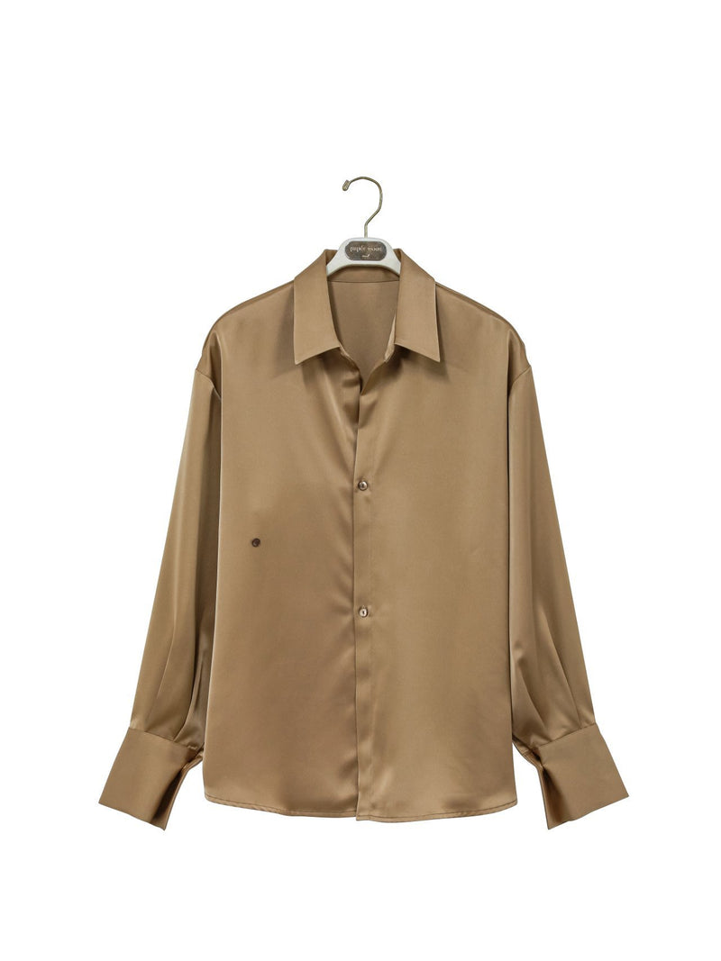 SILK UNBALANCED WRAP BLOUSE