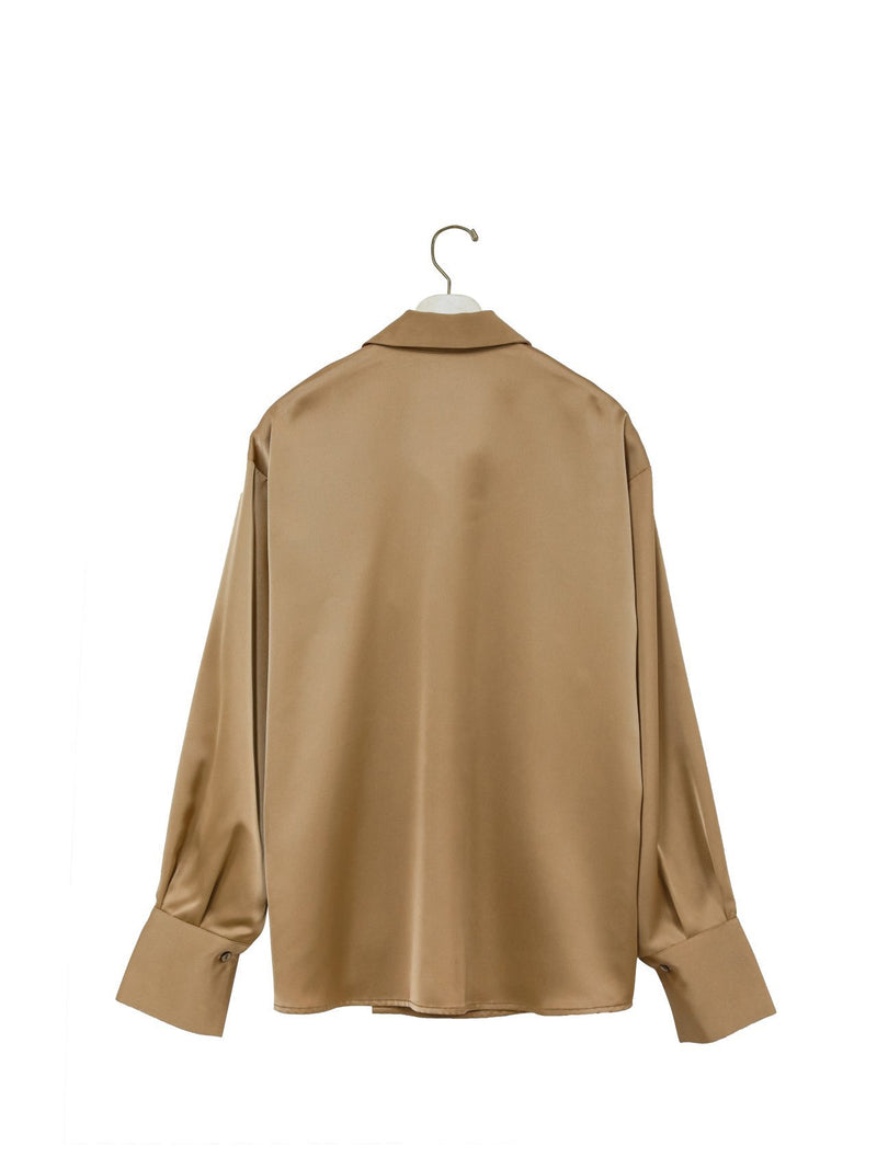 SILK UNBALANCED WRAP BLOUSE