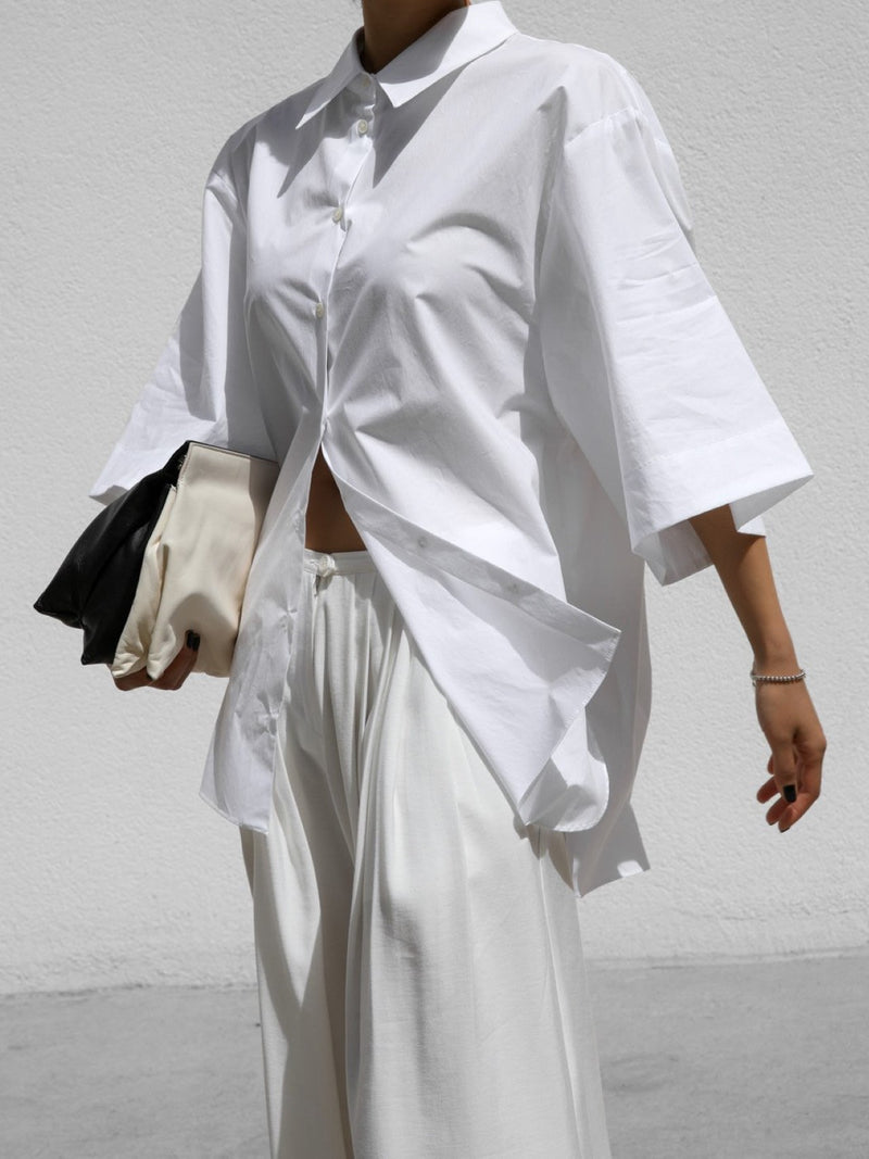SILKET COTTON HALF SLEEVE BUTTON DOWN SHIRT