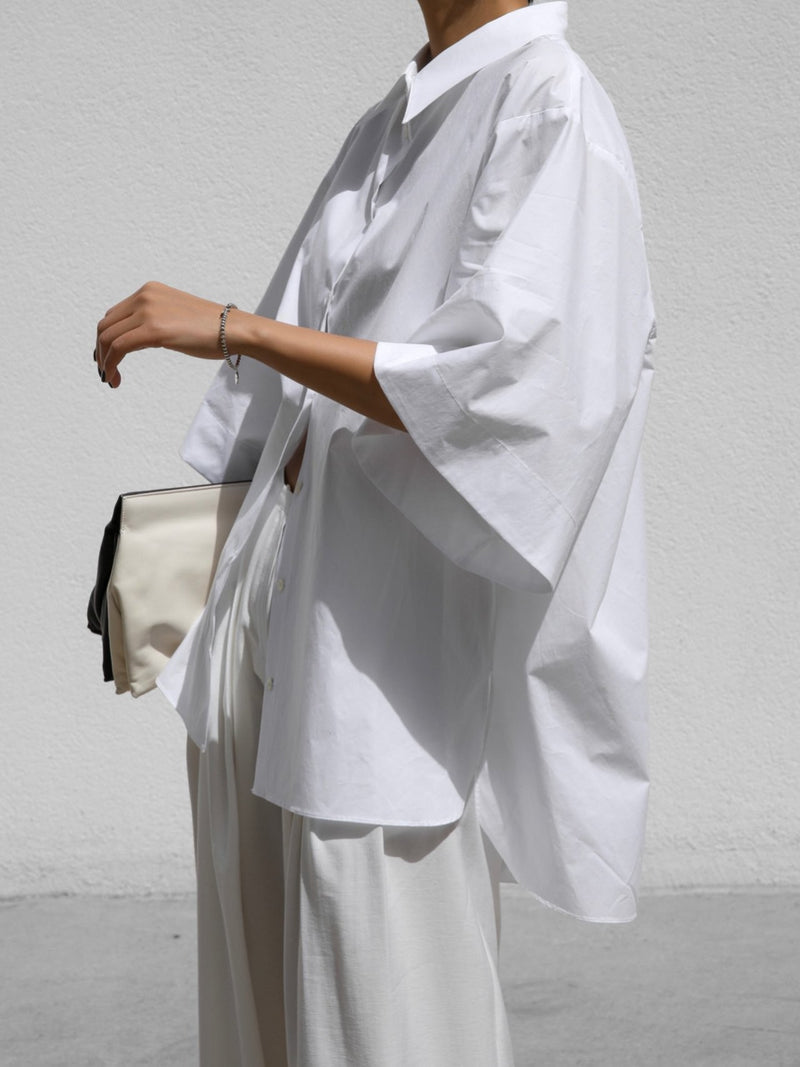 SILKET COTTON HALF SLEEVE BUTTON DOWN SHIRT