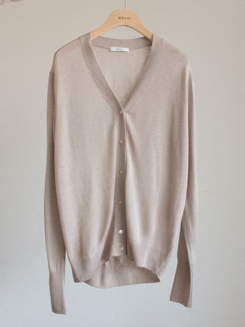 SILKWOOL SLIM V-NECK CARDIGAN