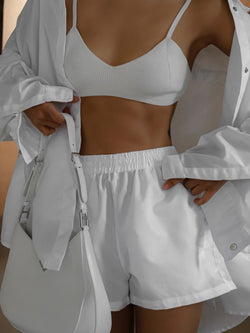 SILKY BANDED SHORT SHORTS