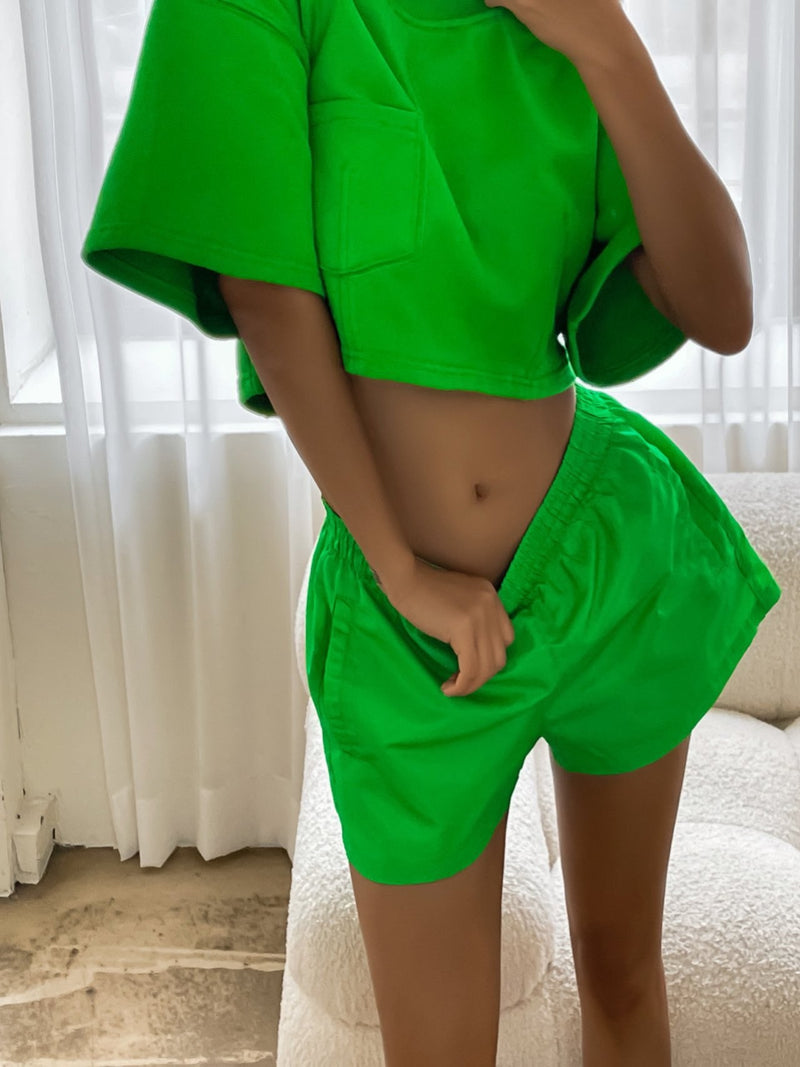 SILKY BANDED SHORT SHORTS