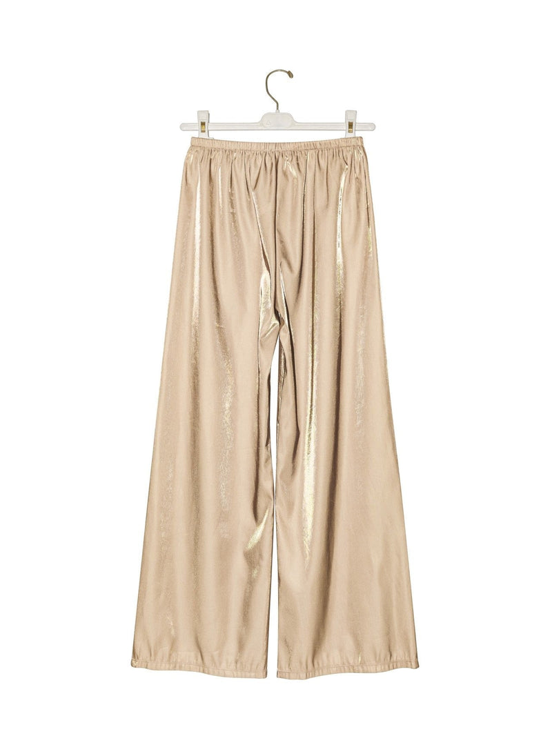 SILKY BANDED WIDE TROUSERS