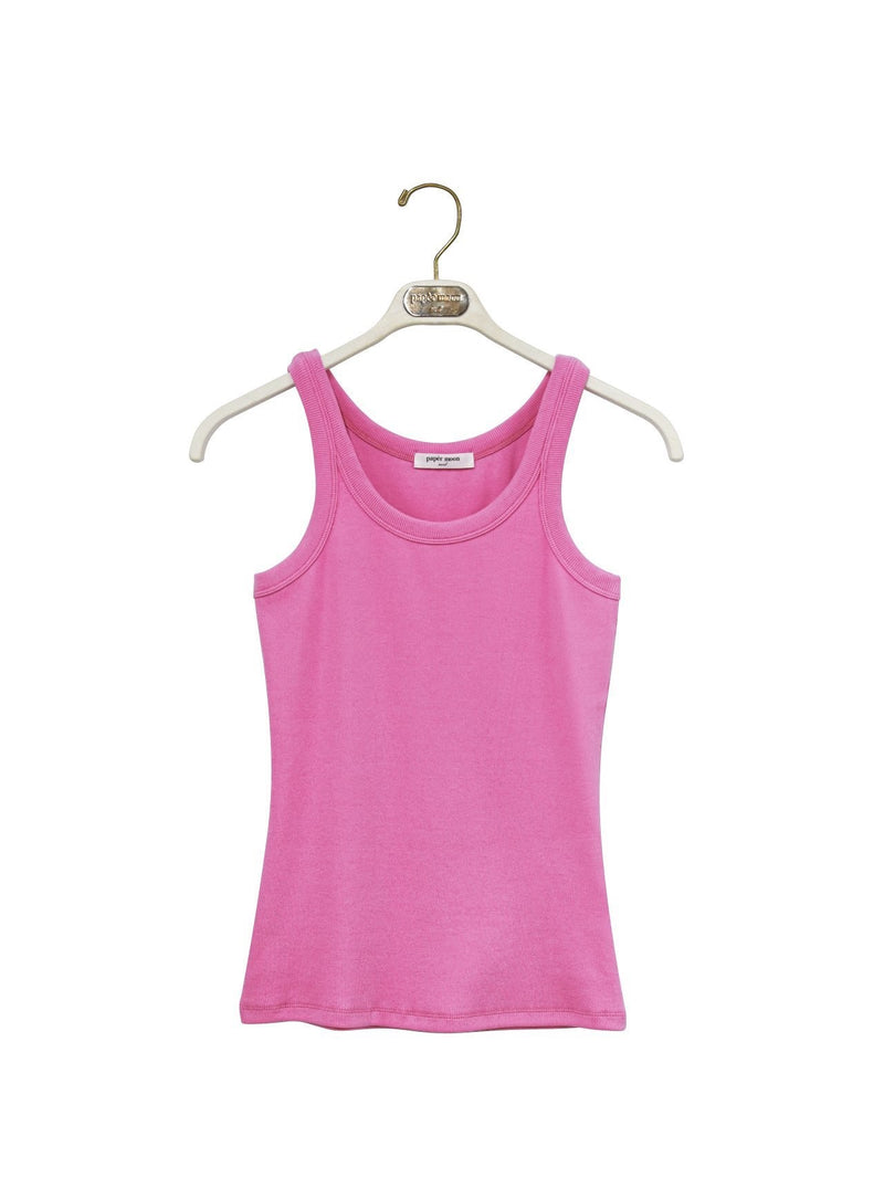 SLEEVELESS JERSEY RIBBED TANK