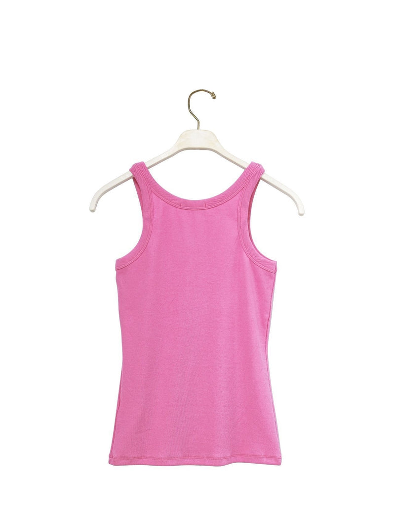 SLEEVELESS JERSEY RIBBED TANK