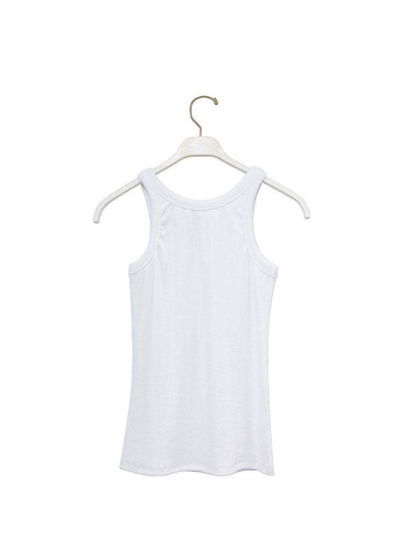 SLEEVELESS JERSEY RIBBED TANK
