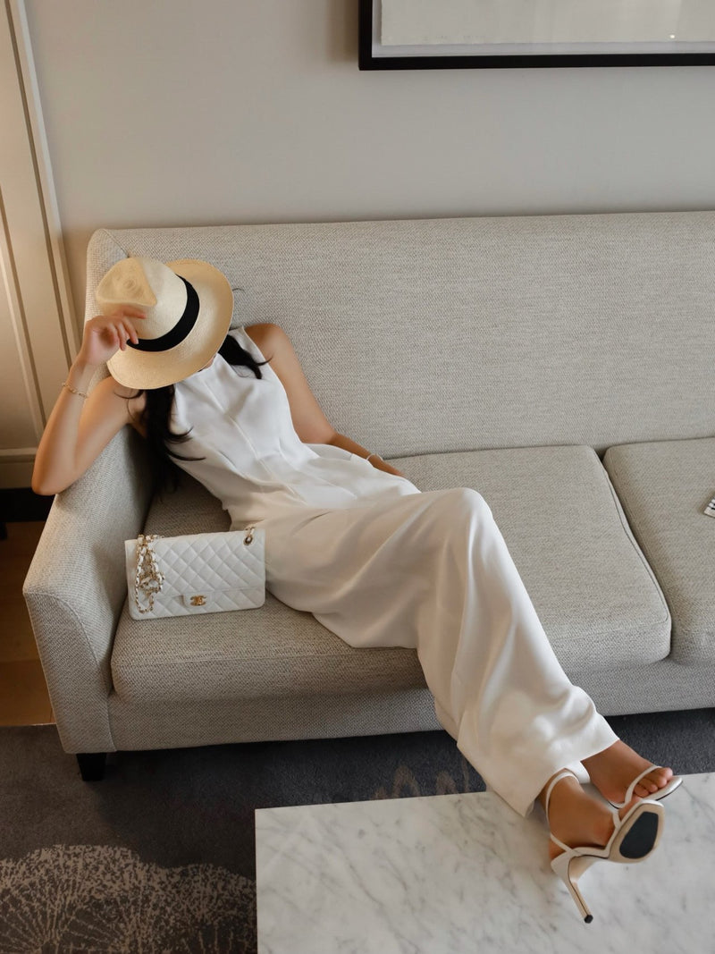 SLEEVELESS WIDE MAXI JUMPSUIT