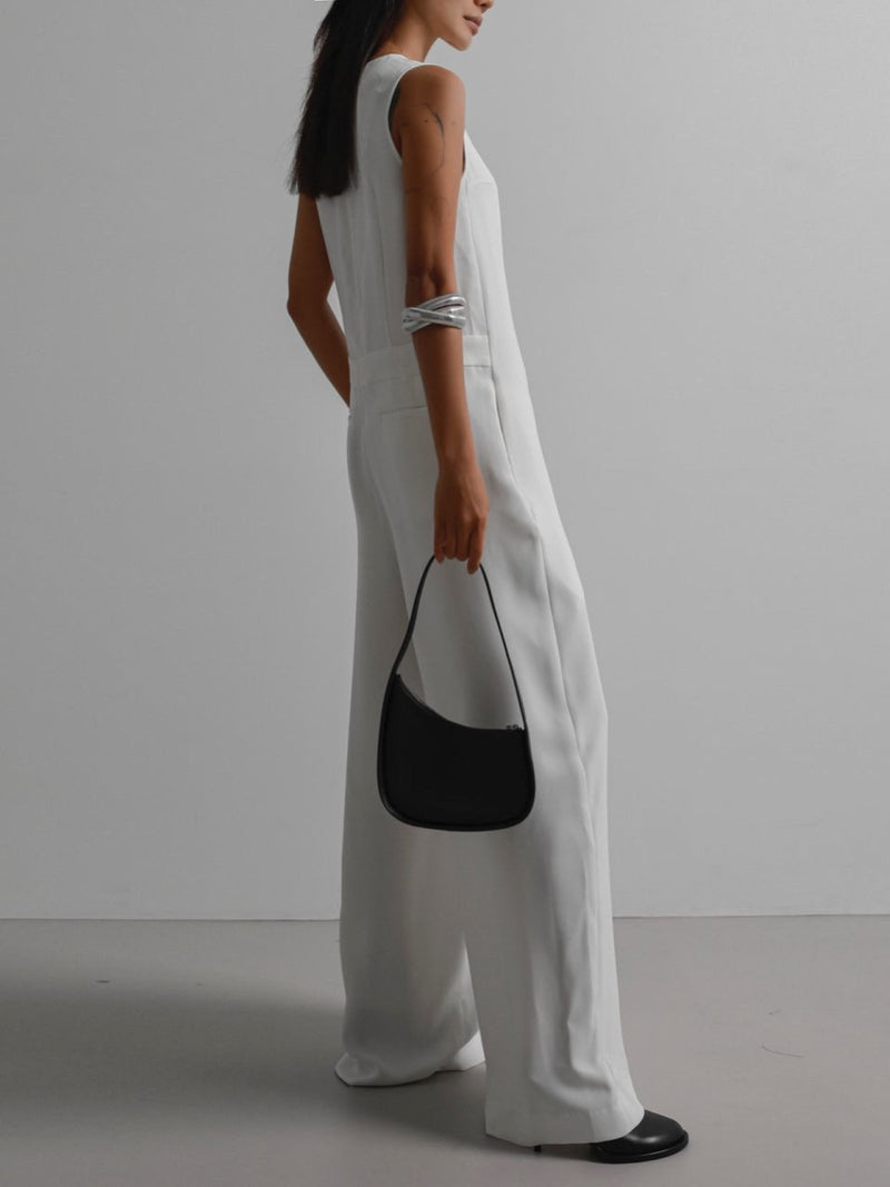 SLEEVELESS WIDE MAXI JUMPSUIT