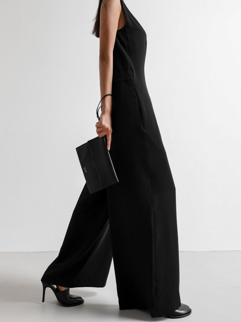 SLEEVELESS WIDE MAXI JUMPSUIT