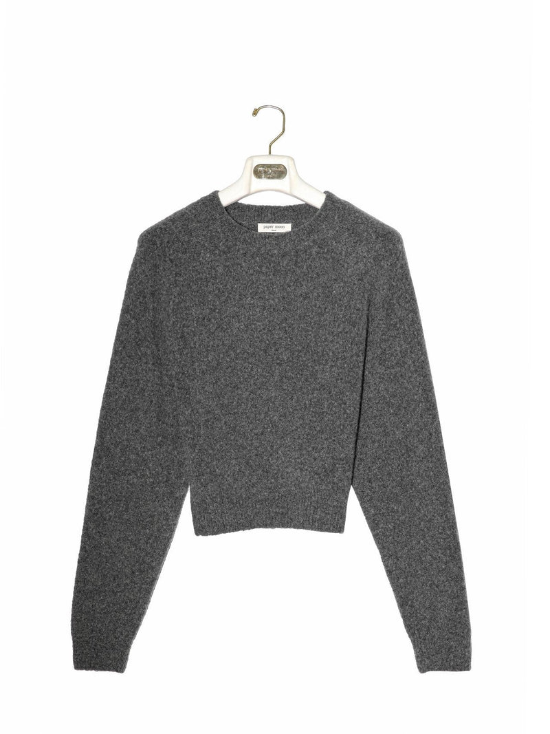 SOFT MOHAIR RAGLAN CROPPED KNIT