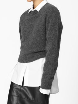 SOFT MOHAIR RAGLAN CROPPED KNIT