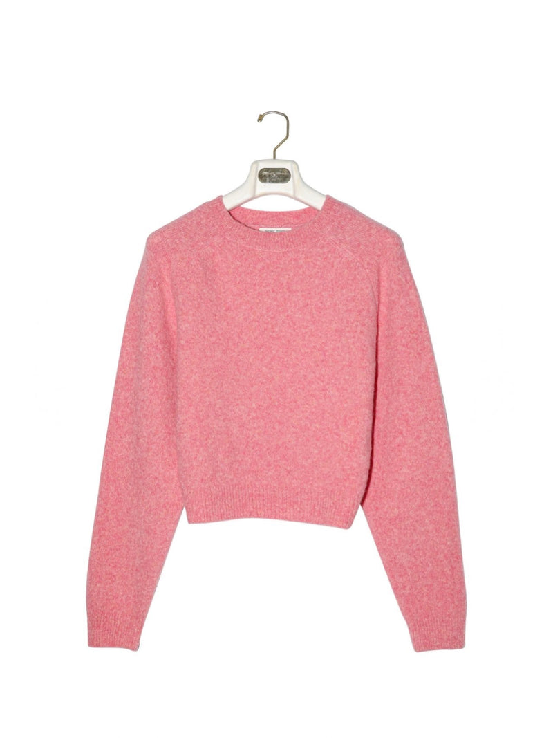 SOFT MOHAIR RAGLAN CROPPED KNIT