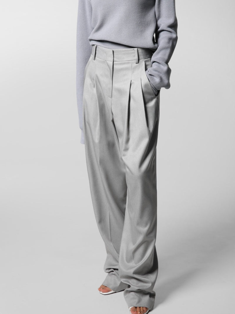 SOFT TOUCH PIN TUCK WIDE TROUSERS