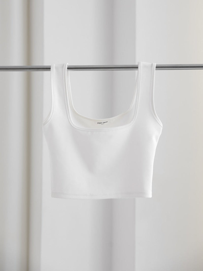 SQUARE NECK CROPPED TANK