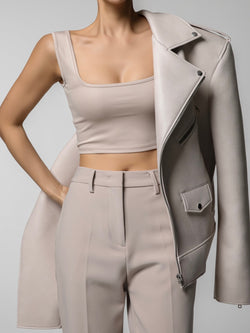 SQUARE NECK CROPPED TANK