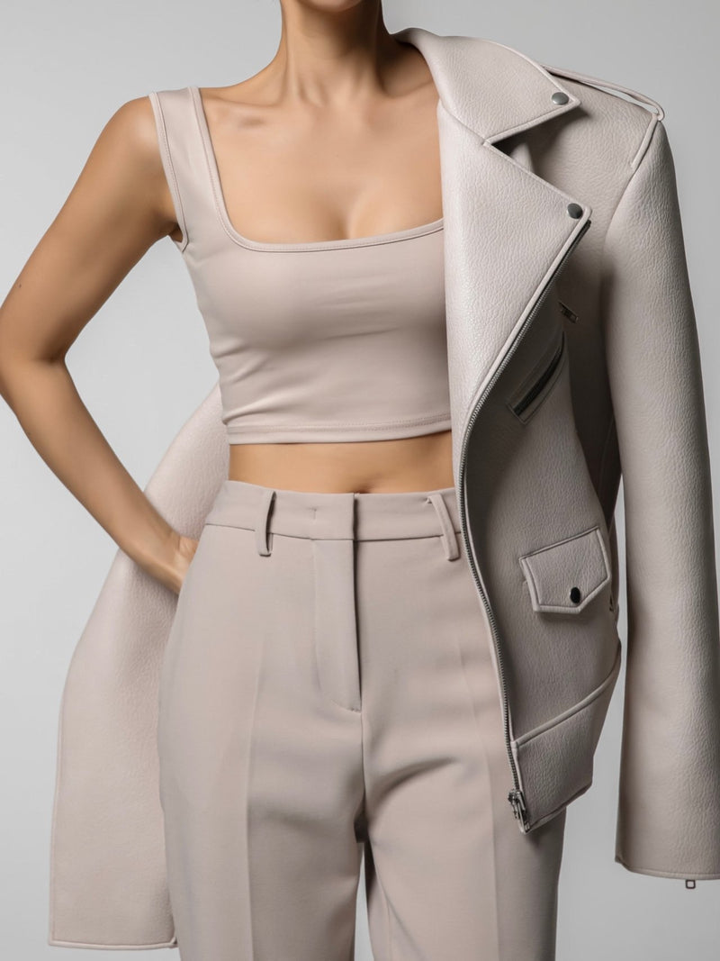 SQUARE NECK CROPPED TANK